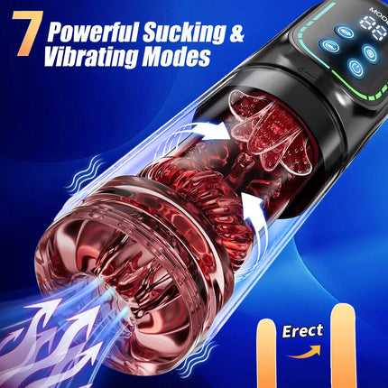 Male Masturbator Automatic Heating Suck Masturbation Cup Vibrator Pussy Pocket Sex Machine Sex Dool Toys For Men Adult Goods18