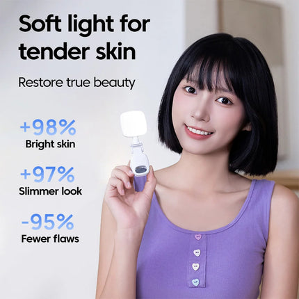 Mini Moon Light Selfie Fill Light Rechargeable 3 Modes Adjustable Brightness Clip On For Phone Laptop Tablet Meeting Make Up