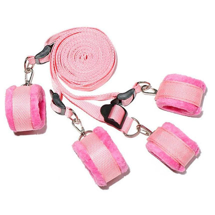 1Pc Bed Restraints Kit Restraint Fetish Bed Bondage Handcuffs Ankle Cuffs Adult Games Set Sex Toys For Women Men Couples