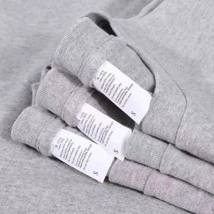 Cyan 400g Heavyweight Cotton Short-sleeved T-shirt Summer Small Neckline Loose Thick Impermeable Men and Women Tees