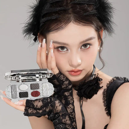 Flower Knows Swan Ballet 6 Color Eyeshadow Palette Matte Shimmer Pearl Glitter Waterproof Highly Pigmented Long Lasting Makeup
