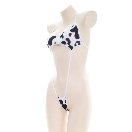 Anime Cartoon Cow Series Bodysuit Underwear Maid Unifrom Costume Kawaii Girl Bikini Swimsuit Set Sexy Lingeri Outfit Cosplay
