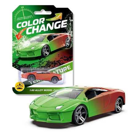 1:64 Alloy Racing Car Inertia Pull Back Toy with Temperature Sensitive Color Changing Magic Crash-Resistant Birthday Gift
