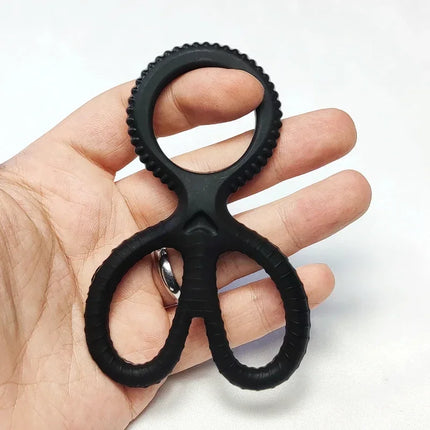 Reusable Penis Ring Scrotum Bondage Cock Ring Sex Toys For Men Chastity Cage Testicle Bondage Lock Ring Adult Sex Product Shop