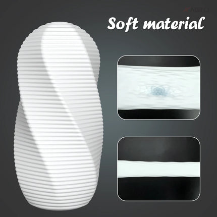 Silicone Male Masturbator Cup Portable Penis Trainer Penis Massage Stretchy Vagina Egg Vacuum Pocket Cup for Men Adult Sex Toys