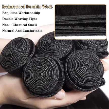 Promotional Sale 10-38 Inch Natural Color Jerry Curly Human Hair Bundles And Weaves Unprocessed Brazilian Human Hair Weave Bundles 1-4PCS Raw Hair Bundles Weave Extensions Hair Extensions Materials  For Women Natural Black So