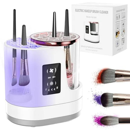 3-in-1 Electric Makeup Brush Cleaner & Dryer Fully Automatic Quick-Drying Tool No Damage to Brush Bristles Beauty Accessory
