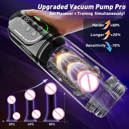 Automatic Male Masturbator APP Controlled 7 Modes Vibrating Pocket Pussy Realistic 3D Texture Tight Stroker Blowjob Pro Sex Toy