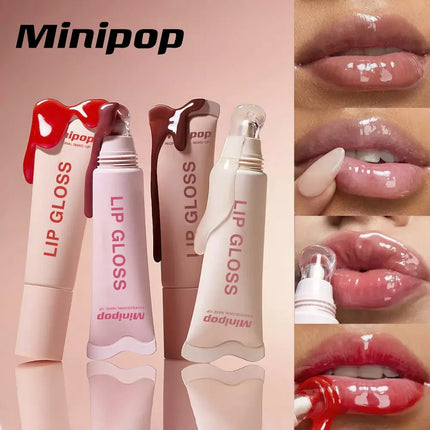 6 Packs Butter Tinted Lip Balm - Long-Lasting Hydrating Lip Gloss with Clear Jelly Finish,  - Moisturizing,  Lip Gloss