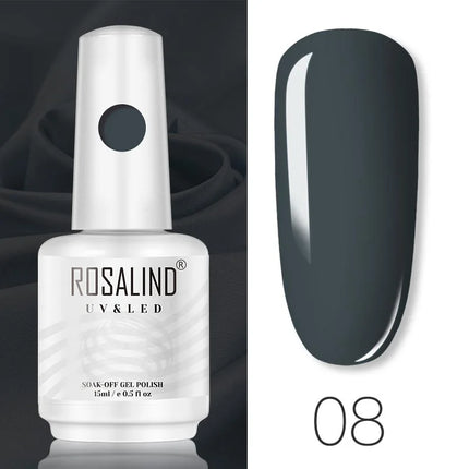 ROSALIND 15ml Nail Gel Polish Macaron Hybrid Varnish Semi Permanent Nail Art Design Soak Off Top Base Coat Esmalte UV Gel Nail