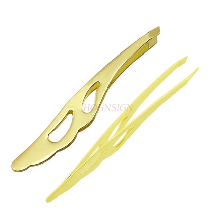New Stainless Steel Oblique Mouth Eyebrow Clip Trimming Eyebrow Tweezers Feather Clip Beauty Tool