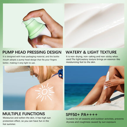 SPF50 Sunscreen Centella Lotion Korea Facial Long-Lasting Sun Protection Non-Greasy Sun Block Prevent Sunburn Face Skin Care