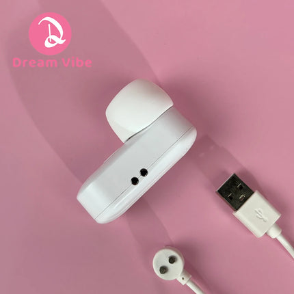 Mini Earphone Tapping Vibrator with Suction Head 5 Modes Clit and Nipple Stimulation Women's Sex Toy Girl Pleasure Romantic Gift