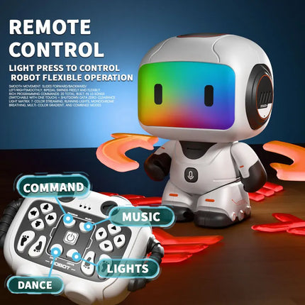 Remote Control Robot Touch Programmable Electric Dancing Music Rgb Led Lights Interactive Electronic Toy For Indoor Hobby