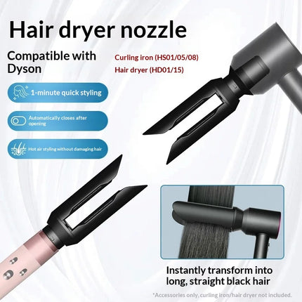 Hair Straight Finish Airflow Smooth Nozzle Attachment Fit Dyson Airwrap HS01 HS05 HS08 SenCiciMen X9 Hair Straightener Accessory