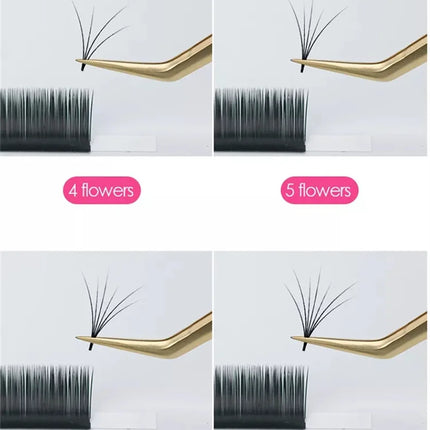 6PCS False Eyelash Tweezers Set For Fake Fan Lashes Extensions Planting Eyebrow Clip Eyelashes Tongs Makeup Nail Tools Kit