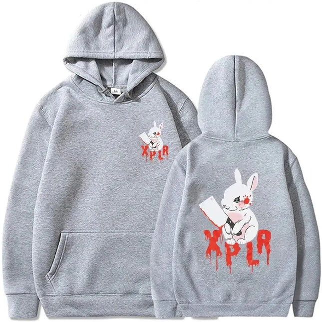 Autumn hoodie Sam Xplr Merch Colby rabbit pocket hoodie men's and women's fashionable casual printed solid color warm hoodie