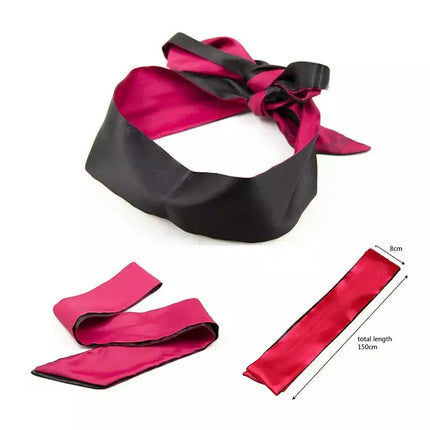 Sexy Lace Eye Mask Self Bondage Blindfold Handcuff Restraint Flogger Whip Costume Ecstasy Silk Satin Shade Cover Band Ribbon SM