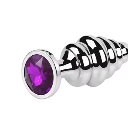 Metal Anal Plug Stainless Steel Butt Plug With Jewelry Colorful Crystal Anus Plug Adults Sex Toys for Men Women Gay Adult Game