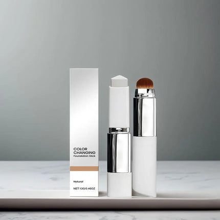 Color-changing Foundation Stick Blanca Foundation Korean Makeup Base High Coverage Concealer Natural Nude 2IN1 Foundation Stick