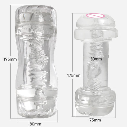 Male Masturbator Cup Soft Pussy Sex Toys Transparent Vagina Adult Endurance Exercise Sex Products Vacuum Pocket Cup for Men 18+