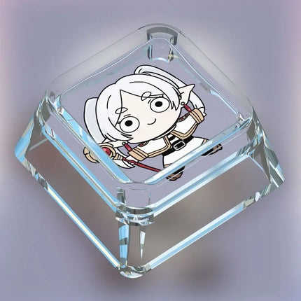 Animation Frieren: Beyond Journey's End Personalized Keycap Single PC Art Transparent Mechanical Keyboard Keycap Gift