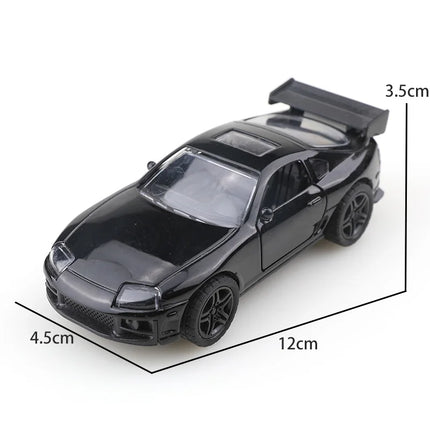 (Bagged) 1:36 Alloy Car Model Modeling Vehicle Supra Racing Sports Pull Back Car Ornaments Collection Toys For Boy Child
