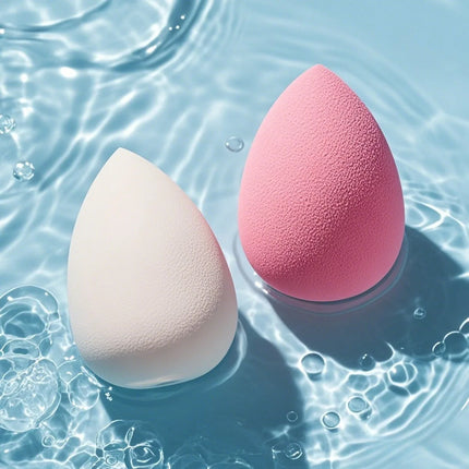 8Pcs Hydrophilic Makeup Sponge Set - Assorted Shapes & Powder Foundation | Non-Latex Flawless Application Professional Kit