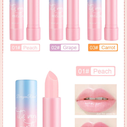 Women Lipstick Set 3pcs Moisturizing Long Lasting Non Transfer Warm Tone Lip Balm Nourishing Lip Color Collection