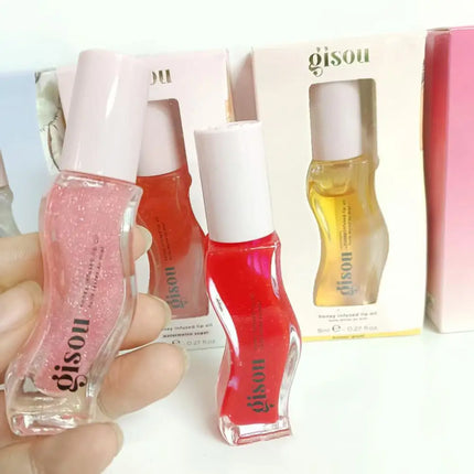 Water Light Honey Essence Lip Oil Long Lasting Moisturizing Fruity Shimmer Jelly Reduce Lip Lines Liquid Lipstick Gloss Makeup