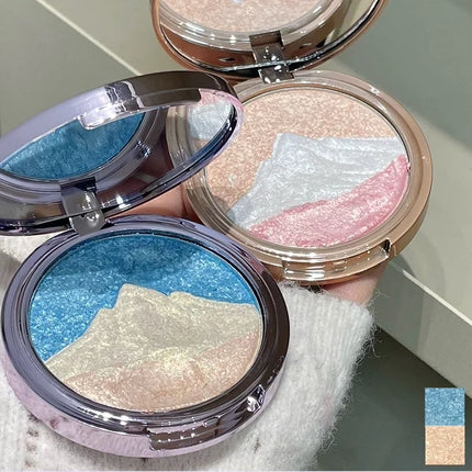 High-Gloss Palette, Starry Glow Series, Delicate Pearl Shimmer, Long-Lasting and Non-Cakey, High Color Payoff, Easy to Apply, Facial Contour Brightening and Contouring, Natural Three-Dimensional Makeup