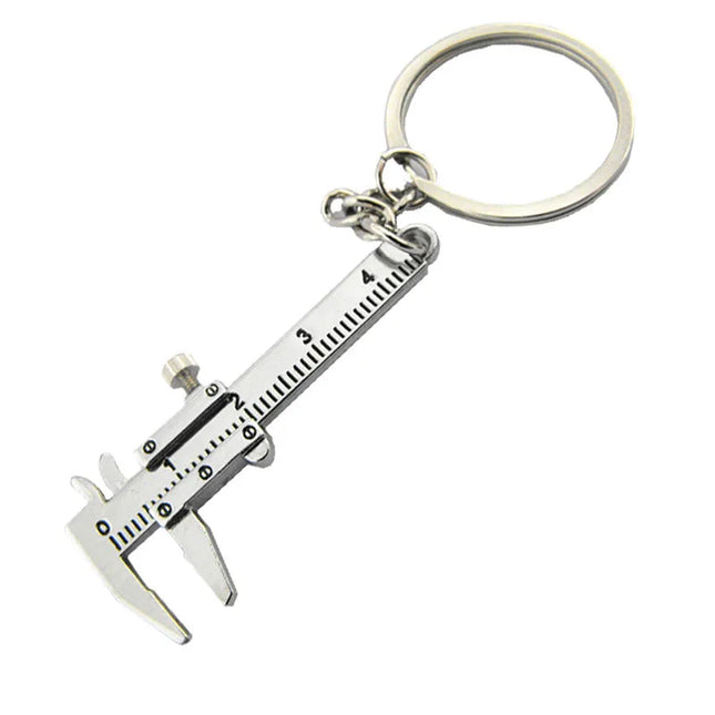Mini Vernier Caliper Pocket Key Chain Keyring Ornaments Small 3D Movable Precision Measuring Tool Accessories Slider Ruler Alloy