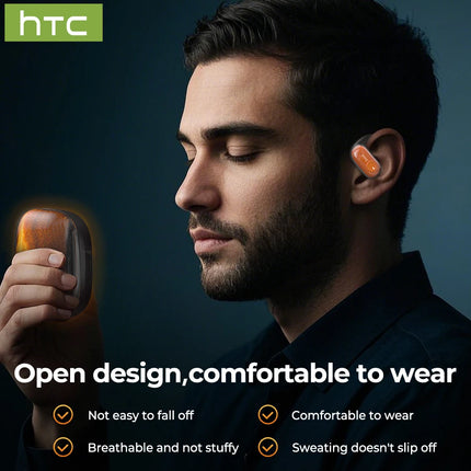 HTC NE10 Bluetooth Earphone Luminous Quicksand Headphones Sport Wireless Headphones Comfort HD Bass AI Translator Earbuds