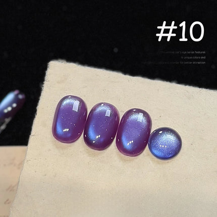 TC 10ML Purple cat eye Nail Gel polish set Semi Permanent Nail Art Soaking UV LED Nail Salon DIY Nail Salon Gel