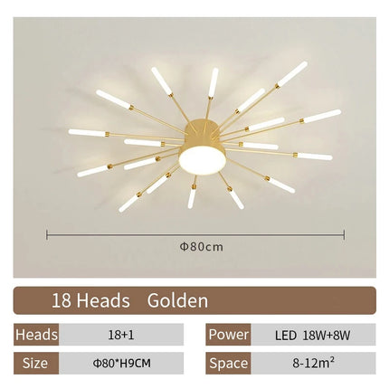 Creative Fan Shaped LED Ceiling Lamp Modern Living Room Light Home Decor Dining Bedroom Kids Room Interior Ceiling Pendant Lamp