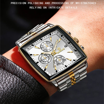 BINBOND Men's Watch Top Brand Luxury Sports Quartz Men's Watches Full Steel Waterproof Chronograph Wristwatch Men Relogio Masculino