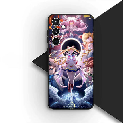 Casing Phone Cover for Samsung Galaxy S22 S21 S20 FE Ultra Plus A07 A17 A15 A16 A25 A57 A37 Case  S-SailorS Anime Girl Moons