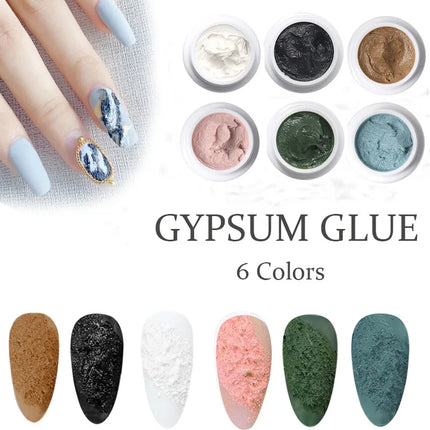 1Jar Drawing Carving Gel Nail Plaster Effect 3D Sand Texture Relief No need Wash Gel Polish UV LED Nails polish Lacquer Varnish