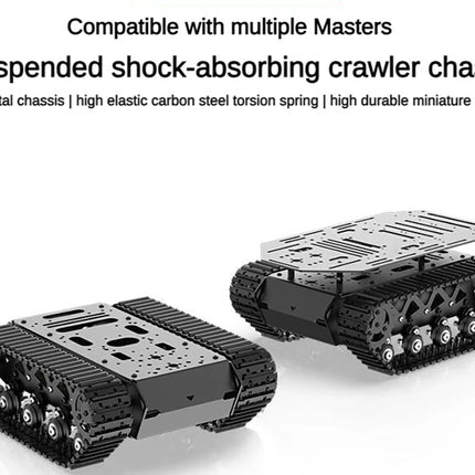 10KG Load Strong Shock Absorption Tank Chassis with Motor Suspension All Metal Tank Robot Kit For Arduino STM32 ROS Robot Car