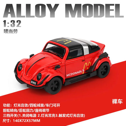 1:32 Volkswagen Beetle 1303 Cabriolet Convertible Alloy Metal Diecast Model Car Boy’s High Simulation Miniature Holiday Present