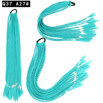 Wholesale European And American Dirty Braids Ponytail For Women Colorful Chemical Fiber Ethnic Style Rubber Band Small Braids