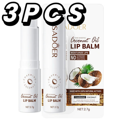 Coconut Lip Balm - Lasting Nourishment and Moisture for Men and Women - Daily Care Lip Balm