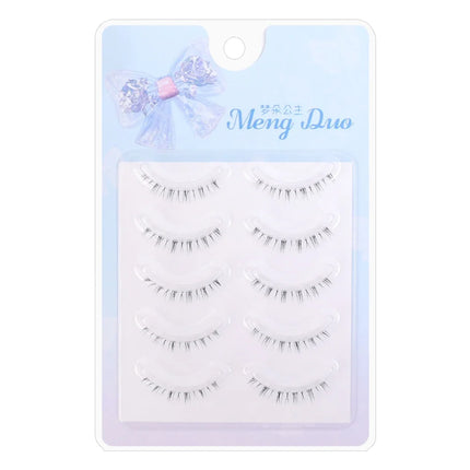 5 Pair Natural Lower Eyelashes Makeup Soft Handmade Clear Thin Band Under False Lashes Strip DIY Eyelashes Extension Beauty Tool