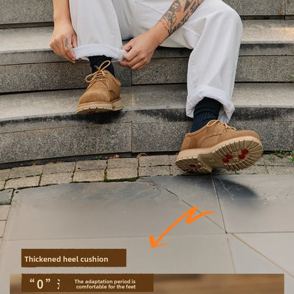Golden Camel Men's Shoes 2026 New Business Casual Soft-Soled Leather Shoes High-Quality Non-slip Velvet Warm Work Shoe