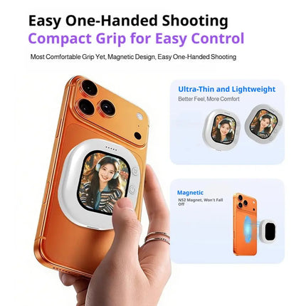 Mini Wireless Phone Selfie Monitor Screen Portable Back Camera Monitor With Magnetic For Selfie Vlog Live Video Recording