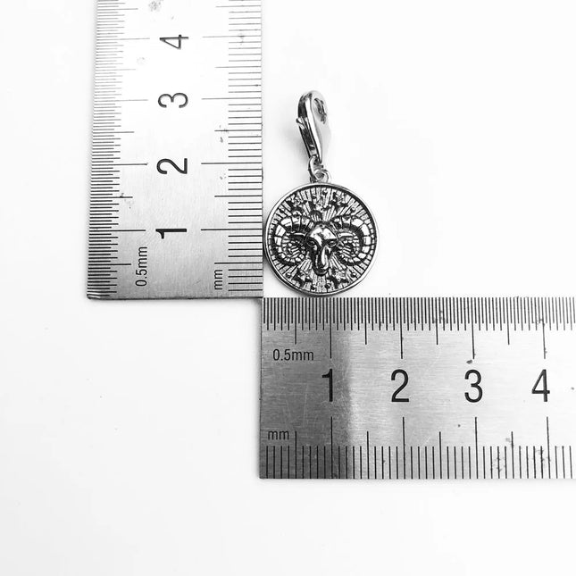 Charm Pendant Aries Taurus Gemini Cancer Leo Virgo Libra Scorpio Sgr Cap Aqu Pisces Zodiac Sign Vintage Gift 925 Sterling Silver