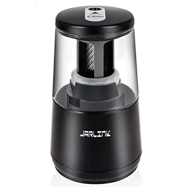 Electric Pencil Sharpener, Heavy-Duty Helical Blade for Fast Sharpening, Auto Stop for No.2/Color Pencils 6-8mm, AC Adapter/Battery O