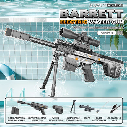 HUIQIBAO 2026 New Ultra-Cool Sniper Electric Water Gun, High-pressure, Multiple Shots, Large Capacity, Summer Beach