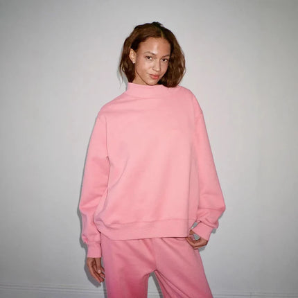 2026 European American style women's sweatshirt,long-sleeved high neck pullover sweatshirt,casual sweater fleece top for women