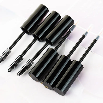 15/20/25pcs Empty Mascara Tube Eyelash Cream Vial Liquid Bottle 10ml Sample Cosmetic Container with Black Cap Refillable Bottle